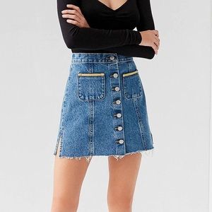 UO Button Down Mini Skirt